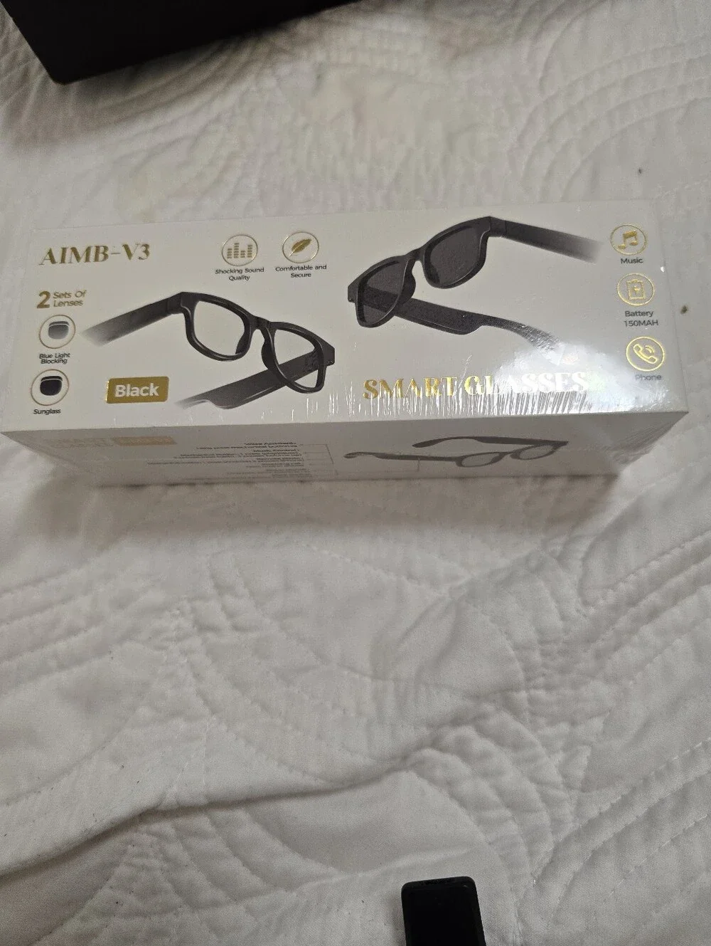 New In The Box Smart Glasses - Black 2 Lenses